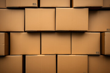 Ecological cardboard boxes. Unmarked. Product boxes. mock-up
