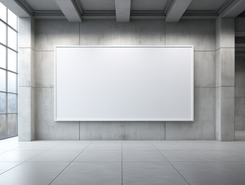 Large white board, white screen 