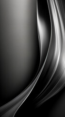 Abstract dark gray wavy background, generative AI.