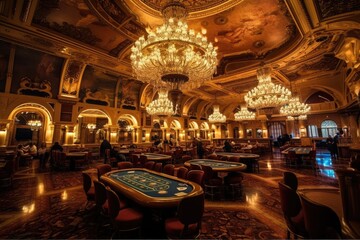 Obraz premium Luxury and elegant casino, generative AI