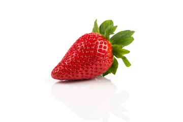 Red ripe strawberry fruits