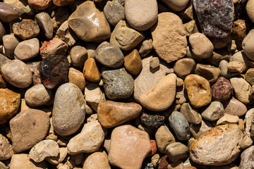Wet Stone Pebbles Texture Or Stone Pebbles Background For Design