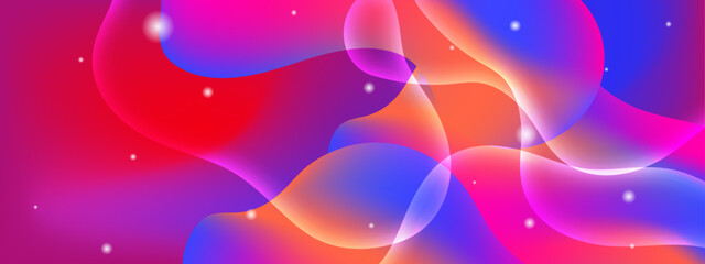 Modern vector abstract colorful flow shapes background