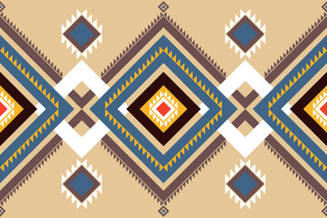 ethnic geometric seamless pattern. Design for fabric, clothes, decorative paper, wrapping, textile, embroidery, illustration, vector