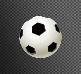 Fototapeta na wymiar soccer ball on black background