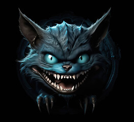 Obraz premium Blue cheshire cat from Alice in wonderland