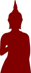 red buddha shape icon