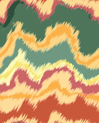ikat marble effect rainbow pattern dress design