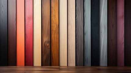 Various wood flooring samples for interior design purpose. Generative AI.