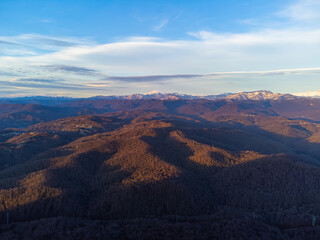 The Mount Akhun tower offers a stunning view of the sea and autumn landscape. High quality photo