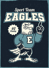 Eagle Sport Poster Vintage Old School