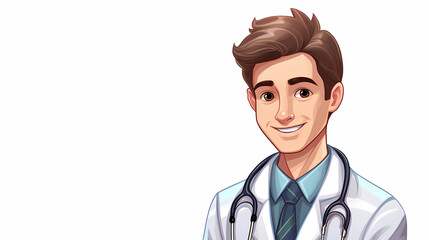 Fototapeta premium hand drawn cartoon male doctor doctor illustration 