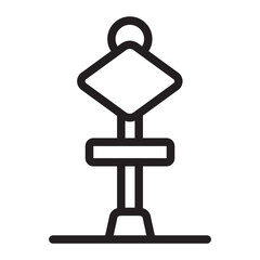 street sign line icon