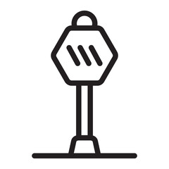 zebra crossing line icon