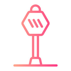 zebra crossing gradient icon