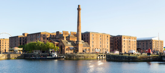 Obraz premium Liverpool, united kingdom May, 16, 2023 Liverpool, Albert Dock, city break in the UK