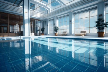 Indoor swimming pool in a luxurious resort