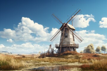windmill in the country