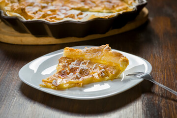 apple tart on puff pastry