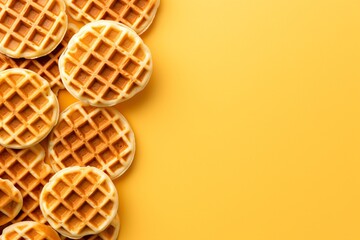 Banner on waffles theme with copy space