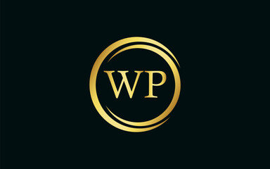 WP latter royal logo, modern design, initial based latter logo vector file illustration ESP10
