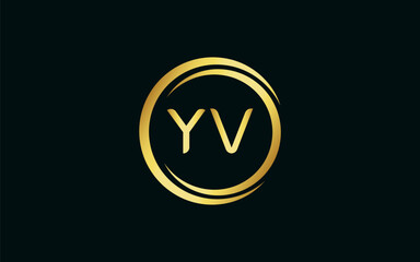 YV latter royal logo, modern design, initial based latter logo vector file illustration ESP10
