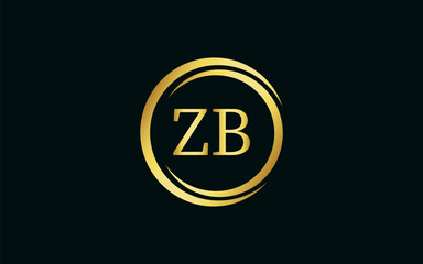 ZB latter royal logo, modern design, initial based latter logo vector file illustration ESP10
