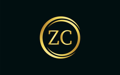 ZC latter royal logo, modern design, initial based latter logo vector file illustration ESP10
