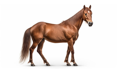 Obraz premium Beautiful brown horse magnificent mane