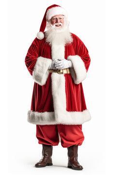 Santa Claus with white gloves