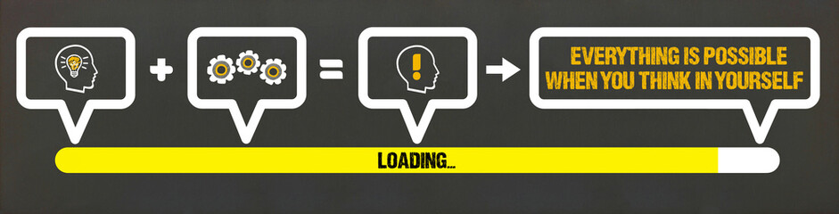 Everything is possible, when you think in yourself	