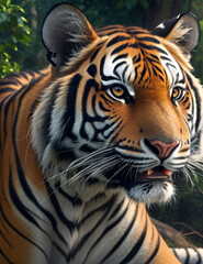 Obraz premium A Beautiful relaxed Tiger 