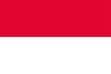 Indonesian national flag vector illustration. Indonesia flag icon