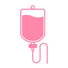 pink saline bag icon