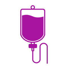 purple saline bag icon