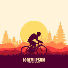 Cycling logo design template vector