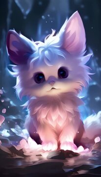 Cute cat in the snow