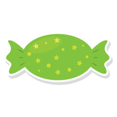 Isolated sticker of a candy icon Vector