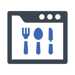 Fototapeta premium Food vlogger icon