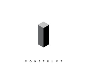 Construct logo. Modern construction, architecture, planning and structure vector design symbol.
