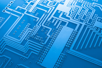 printed circuit. layout of tracks.