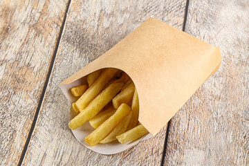 Crispy salted French fry potato