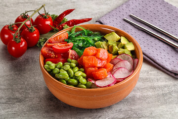 Hawaian cuisine - Poke with salmon