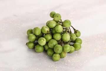 Raw ripe wild pea eggplant