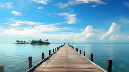 Fototapeta premium Tourism Resort with island 