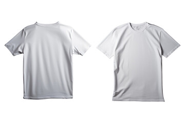 White T-shirt Transparent Png, front & back side