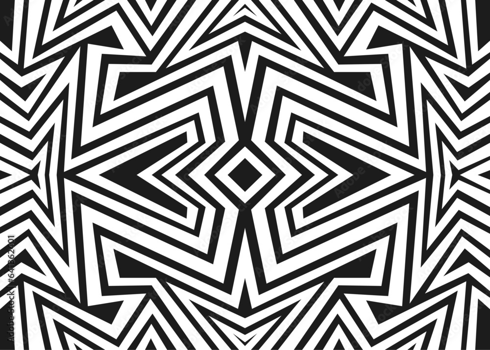 Aufkleber abstract background with reflective mosaic and geometric lines pattern. seamless aztec ornament