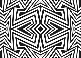 Abstract background with reflective mosaic and geometric lines pattern. Seamless Aztec ornament