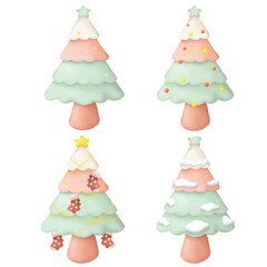 christmas tree collection EPS