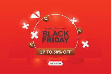 Black Friday Sale banner background.